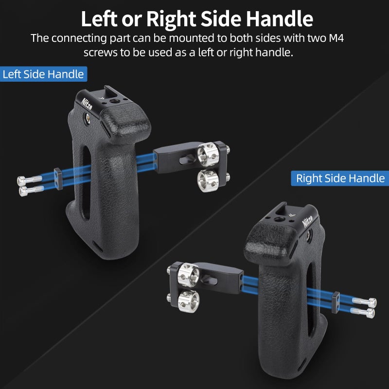 Nitze Side Handle with 1/4" Screws, Camera Side Handle for Camera Cage, Monitor Cage, Up/Down and Left/Right Adjustable - PA22-H2 - Image 3